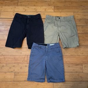THREE Pairs Young Men’s Shorts - Volcom/ Vissla, various sizes